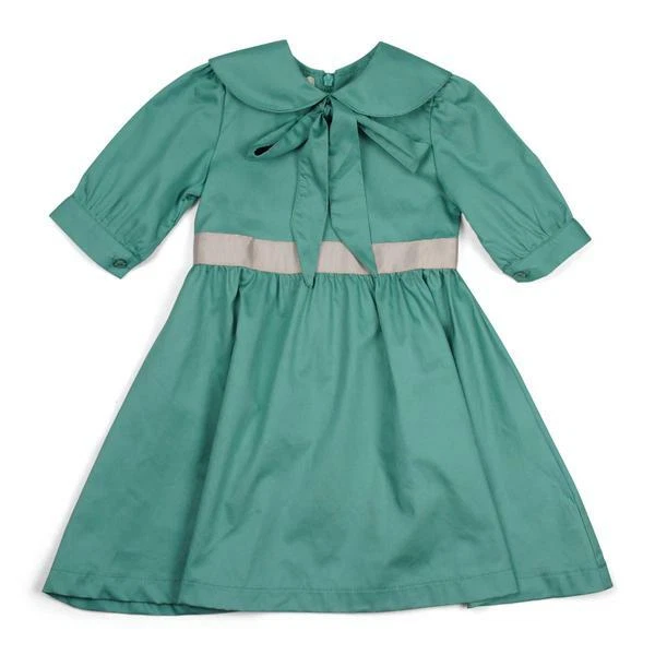 Teela NEW York NYC Sea Green Collared Bow Dress Girls Sz 16 NEW