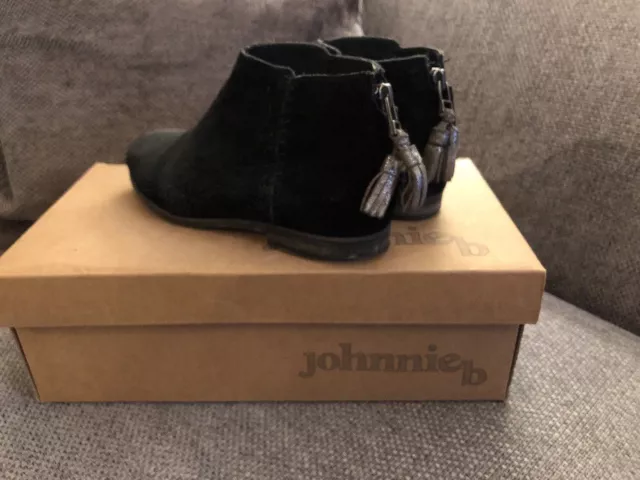 Girls Johnnie B Boden (kids/mini) Black Suede Leather Boots Size 32