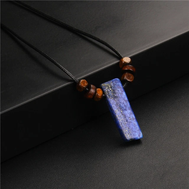Natural Crystal Pendulum Quartz Stone Pendant Chakra Healing Gemstone Necklace 5