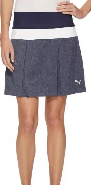 Puma Women’s PWRShape Pleated  Golf Skirt Size S Navy Peacoat Skort