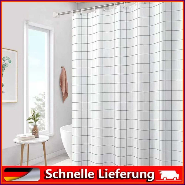 180 x 200 cm cortina impermeable cortina de ducha para dormitorio (cuadrado blanco)