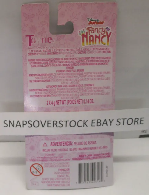 Disney Fancy Nancy, 2-Pc Strawberry & Cotton Candy Flavor Lip Balm 0.14 Oz. Each 3