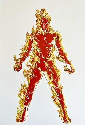 Alex Ross Marvel Comics Poster (Fantastic Four - the Human Torch) 11"x16"