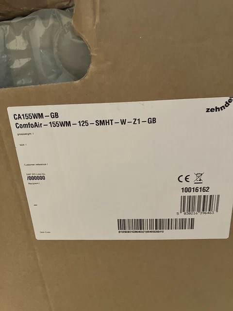 ZEHNDER CA155WM-GB COMFOAIR 155 WM Heat Recovery Unit MVHR /Greenwood Vireo  HR15 £999.00 - PicClick UK
