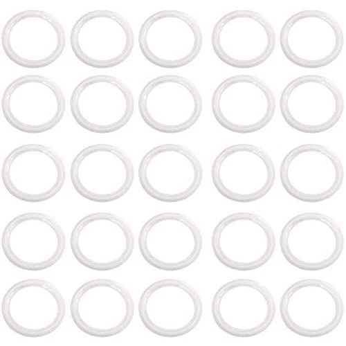 DERNORD Silicone Gasket Tri-Clover (Tri-clamp) O-Ring - 2 Pack of 25, White