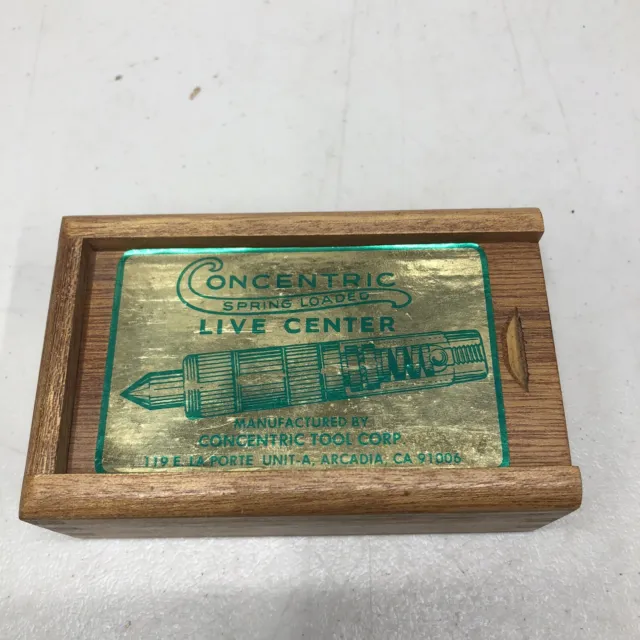 Vintage Concentric Spring Loaded 2M-T-5423 Live Center w/ Original Box