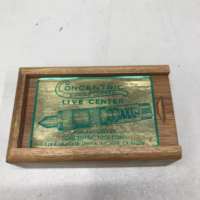 Vintage Concentric Spring Loaded 2M-T-5423 Live Center w/ Original Box Vintage Concentric Spring Loaded 2M-T-5423 Live Center w/ Original Box