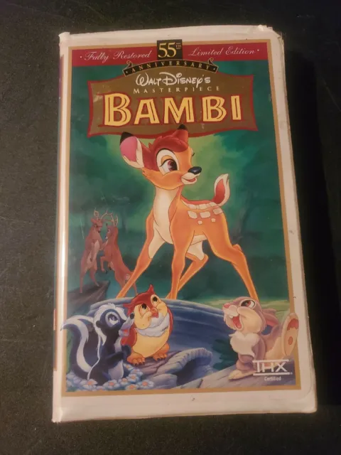 Walt Disneys Bambi 55Th Anniversary Limited Edition Vhs Tape