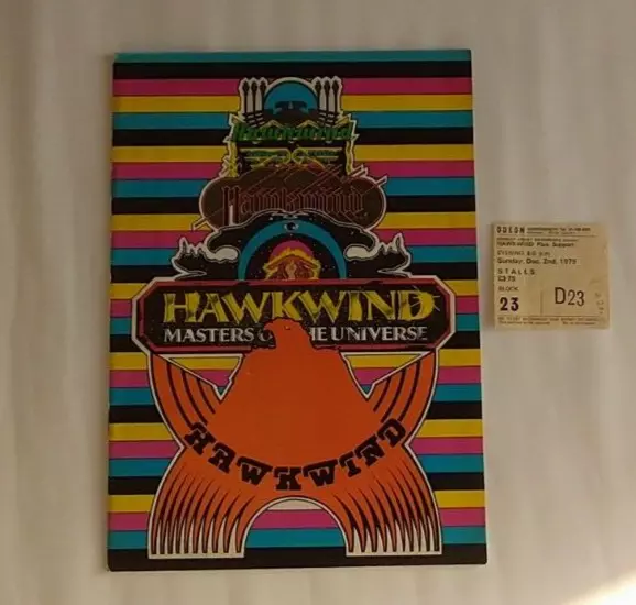 Hawkwind  Masters Of The Universe 1979 Tour Programme With Ticket Stub