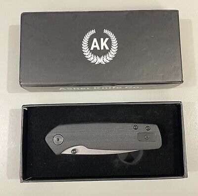 Asher Knives Spiro Black G10 S35VN Stonewashed Blade Liner Lock New Sold Out