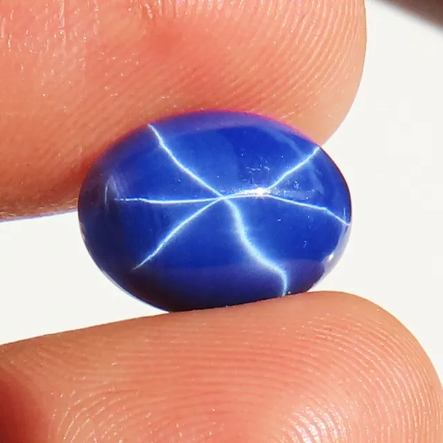 7.50 Karat 9x13x4 MM Natürlich Blauer Stern Saphir Oval Cabochon Lose Edelstein