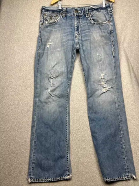 TRUE RELIGION BILLY Relaxed Bootcut Jeans Mens 38 Relax Flap Pocket ...