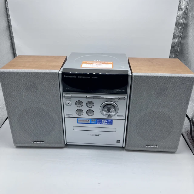 PANASONIC SA-PM23 STEREO System - CD/MP3/AM/FM Radio Remote Cassette ...