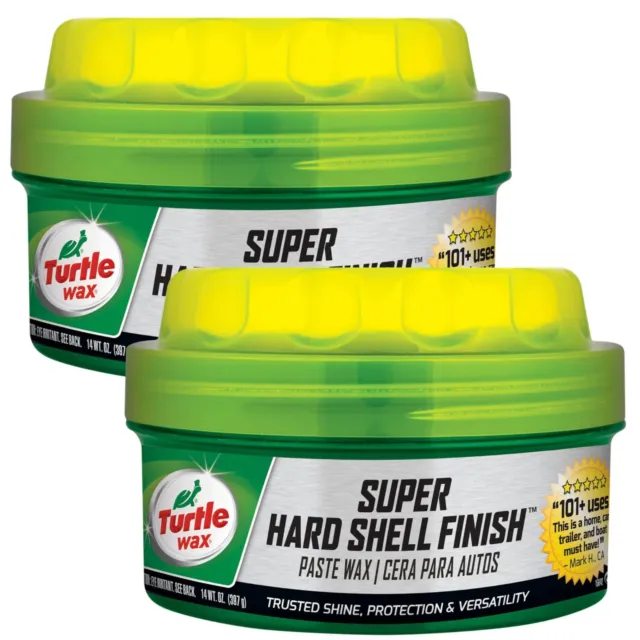 2 x Turtle Wax Original Car Polish Paste Shine Protects Super Hard Shell 397g