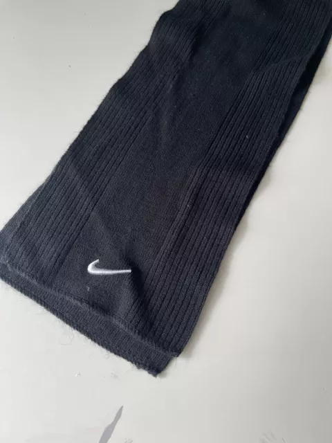 vintage nike swoosh knit scarf 90s  black