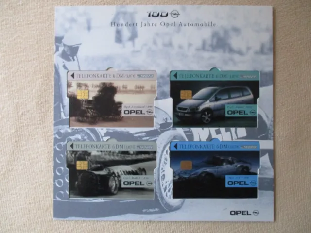 Telefonkarten Set 100 Jahre Opel Automobile