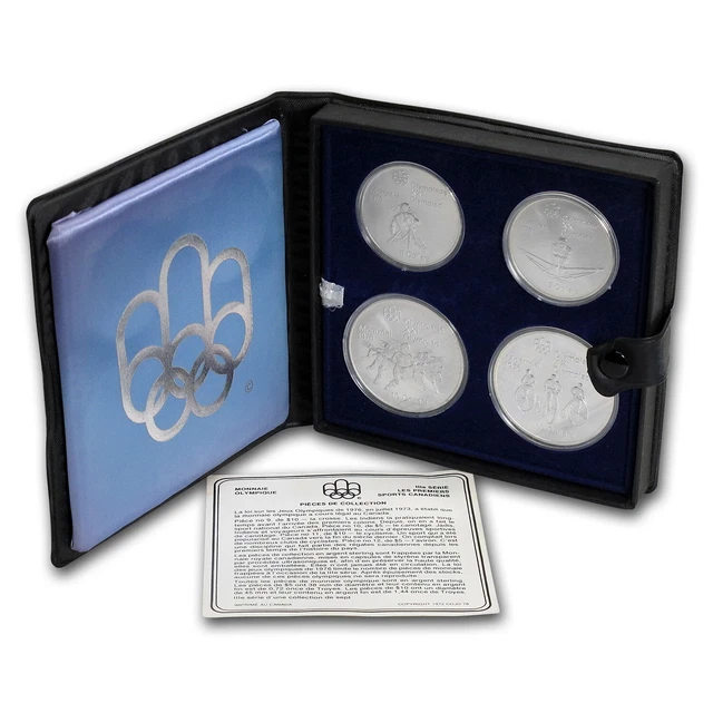 1976 Canada 4-Coin Silver Olympics Set BU - SKU #88078