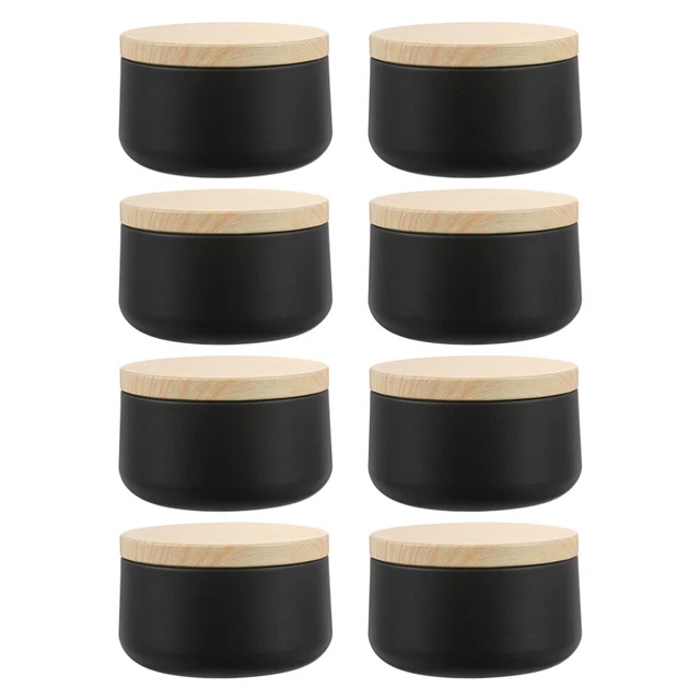 8 Pcs Tealight Tin Iron Candle Tin Storage Canister Sample Containers