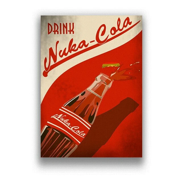 Plaque Métal Nuka Cola Fallout - 30x20 Cm - Neuf - Décoration Gaming