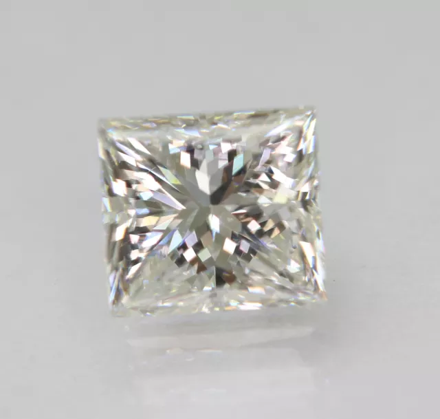 Certified 1.07 Carat F VVS2 Princess Enhanced Natural Diamond 5.73x5.19mm 2VG