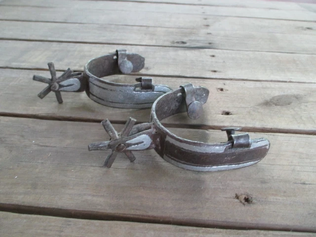 Vintage iron Cowboy Spurs Rodeo Riding Western