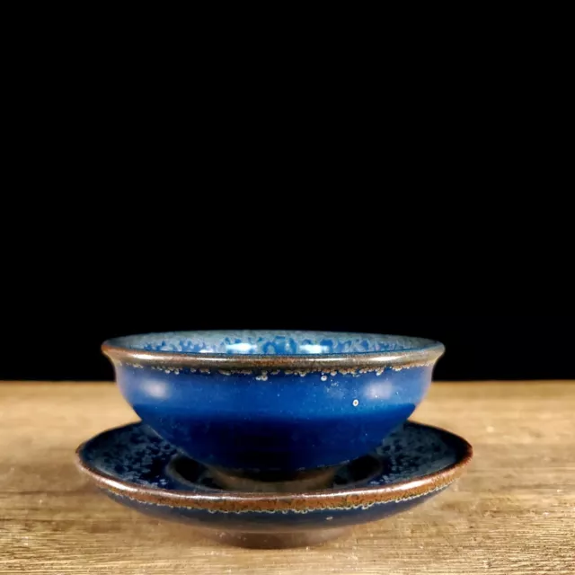 5 " China antique Song dynasty Jian kiln Full Sky Star Pattern Cupholder