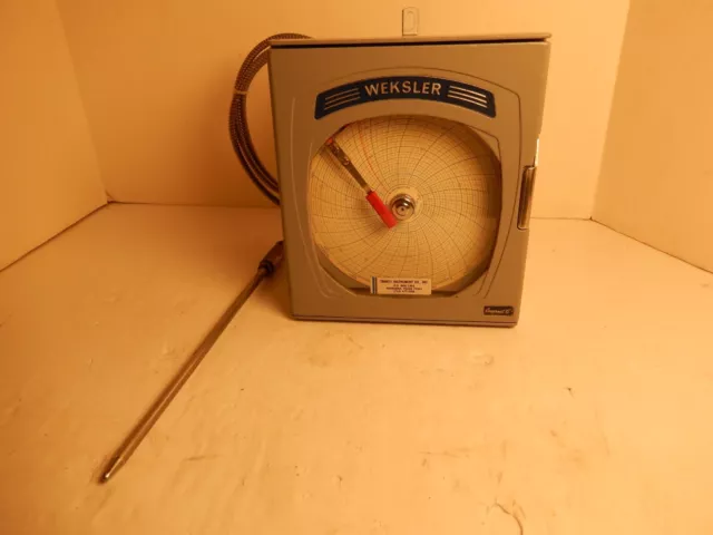 Weksler 06M2A5B Temperature Chart Recorder Good Condition