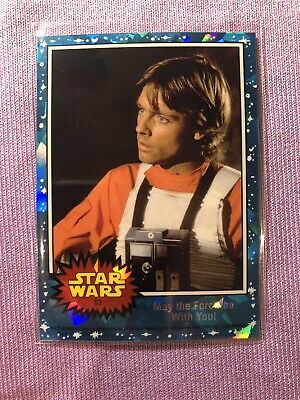 2022 Topps Star Wars SAPPHIRE Chrome May The Force Be With You! LUKE #63 PWE