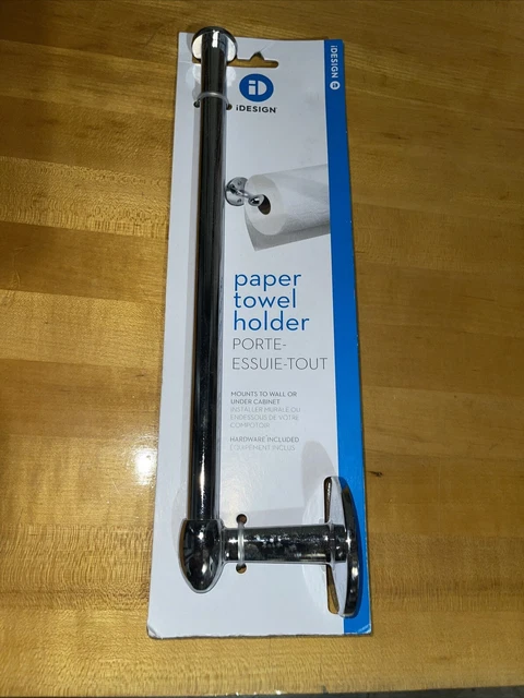 Paper Towel Holder Kitchen Wall Mount Under Cabinet Paper Roll Hanger Bar Chrome