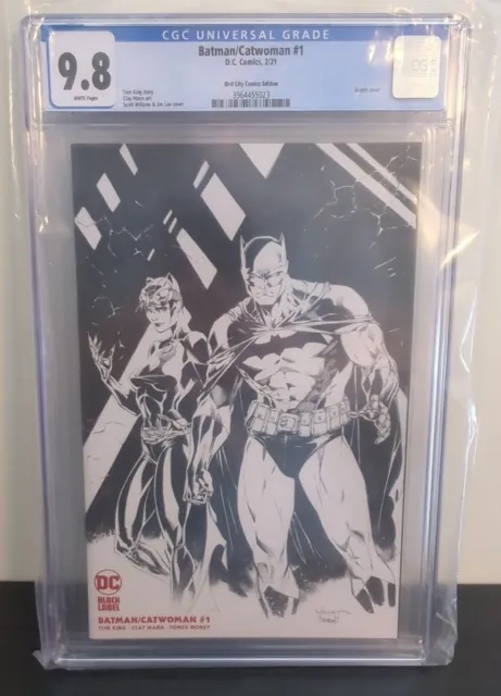 Batman Catwoman #1 Lee black and white Inks sketch Variant cgc 9.8