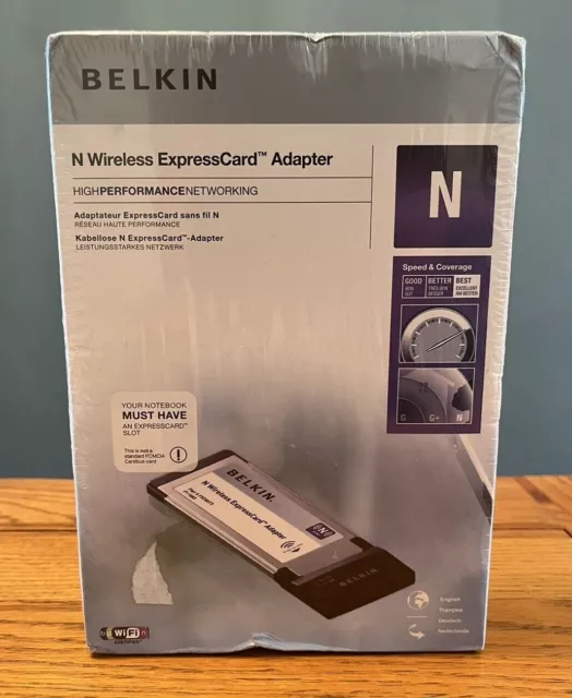 N Belkin Wireless Expresscard Adapter New