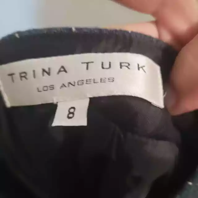 Trina Turk Tweed Pencil Skirt Womens 8 Frayed Top Wool Blend Knee Length 3