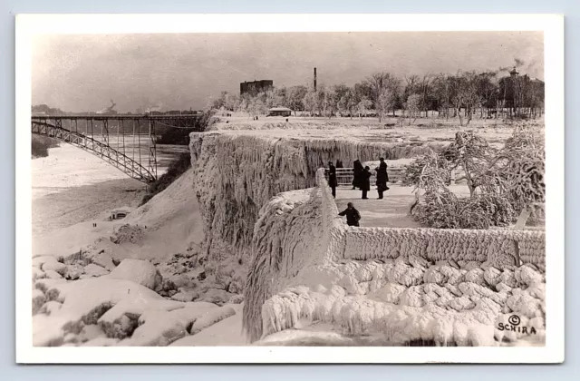 Postcard RPPC Niagara Falls Frozen View American Side Real Photo c.1930s