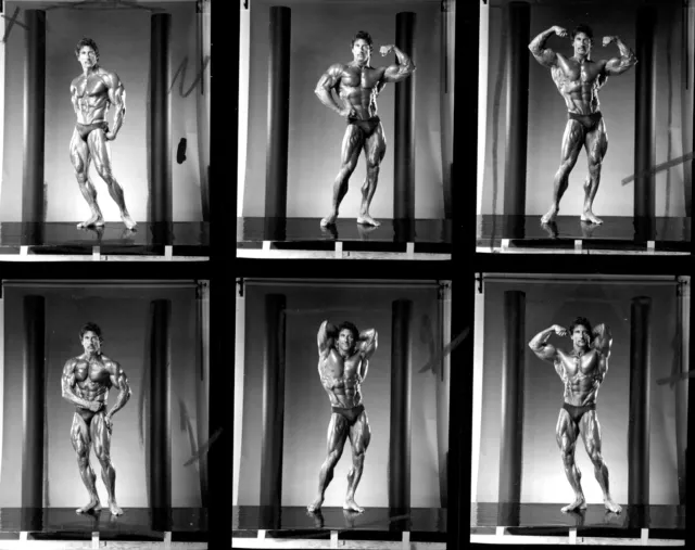 Frank Zane Mr. Olympia- NINE original 6X7 B&W Negatives + Proof John Balik 72850