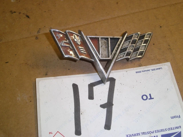 1964 1965 1966 1967 Nova Impala Camaro Chevelle Malibu Fender Flag Emblem Script