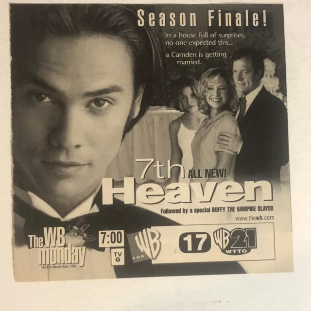 7th Heaven Tv Guide Print Ad Barry Watson Jessica Biel Stephen Collins TPA12