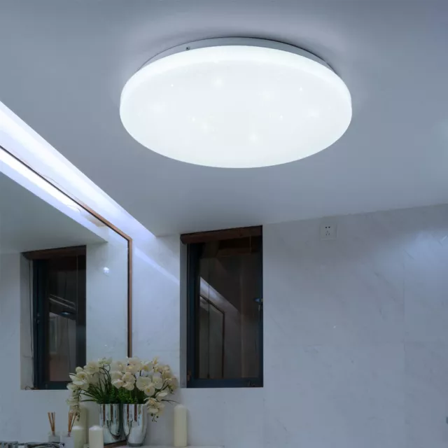 Luxus LED Decken Lampe Sternen Himmel CCT Ess Zimmer Tages-Licht Beleuchtung