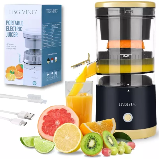 ITSGIVING Portable USB Rechargeable Citrus Juicer Automatic, Wireless