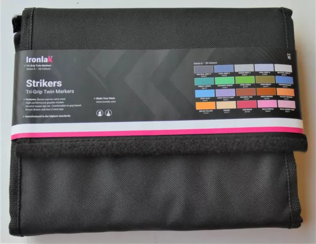 Ironlak Series 6 Strikers - Tri-grip Twin Markers - New - Free Postage