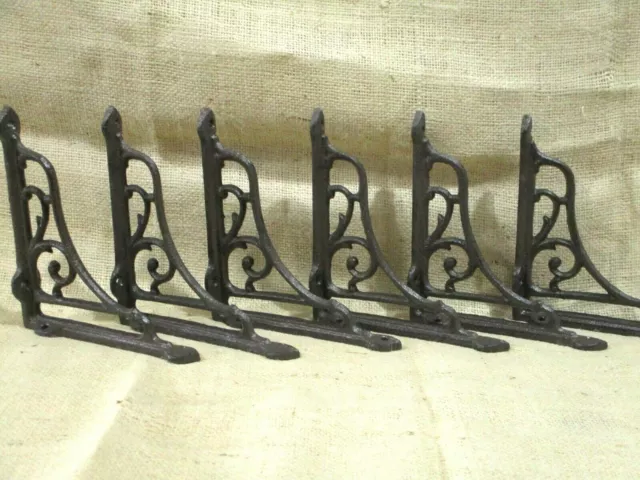 6 Antique Style Vine Shelf Brace Wall Bracket Cast Iron Corbel 6" X 6 1/2" Brace