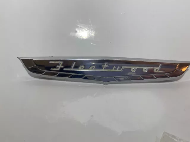 Vintage Fleetwood Cadillac Grill Interior Emblem Trim Badge Name Metal Chrome