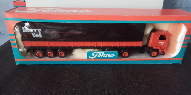 Miniature NZG Ford Cargo + Remorque – 1/43, Orange, Occasion (boîte Abîmée)