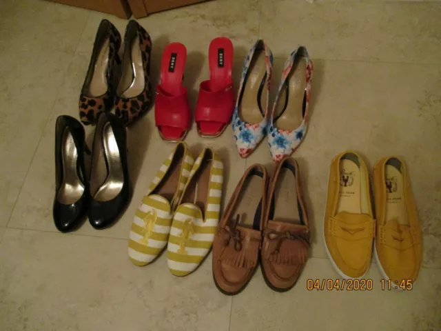 GREAT LOT OF 16 WOMEN PAIRS OF SHOES NWB and NWOB HEELS AND FLAT 3