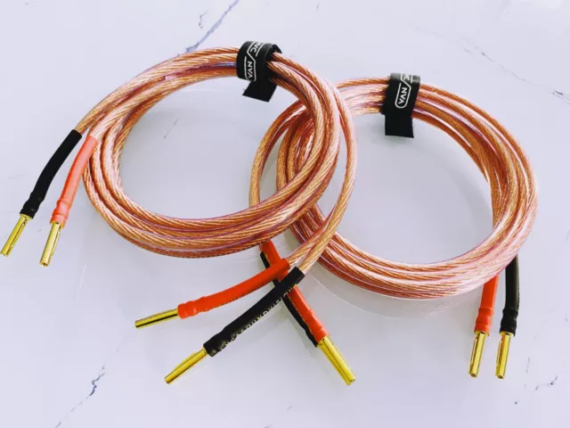 Van Damme Hi-Fi Series LC-OFC 2x1.5mm Speaker Cables Terminated