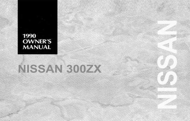 1990 Nissan 300ZX Owners Manual User Guide