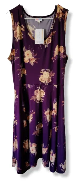 LULAROE NICKI DRESS Pocket Sleeveless Medium 10/12 Pink Vintage Style Print  NWT $39.99 - PicClick