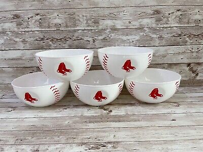 Set of 5 Boston Red Sox Souvenir Baseball Bowl MLB Fenway Park Cereal Popcorn