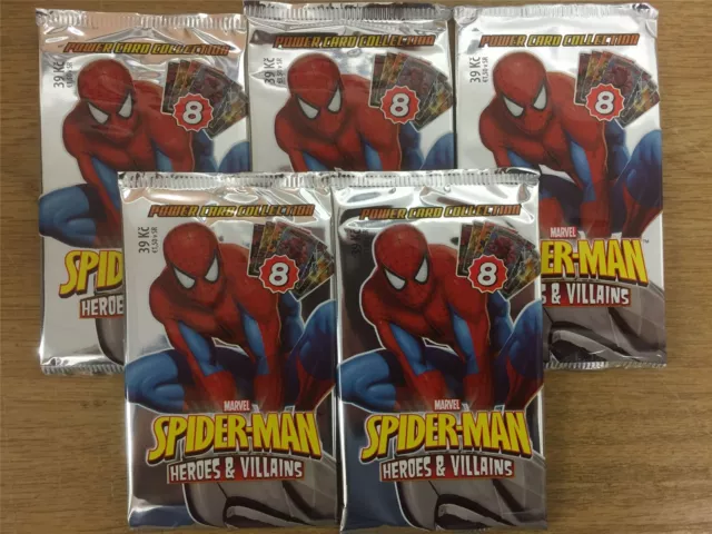 Spiderman Heroes And Villains Factory Sealed Packet x5