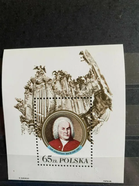 Briefmarken Polen Polska 1985 Mi-Nr. Block 97 I Bach postfrisch