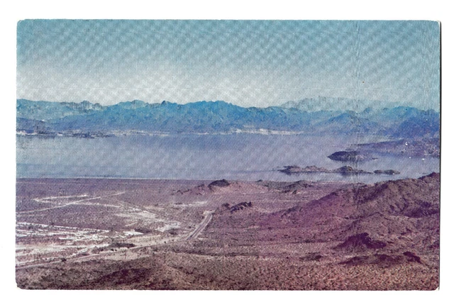 POSTCARD VIEW OF Lake Mead Worlds Largest Man-Made Reservoir Created ...